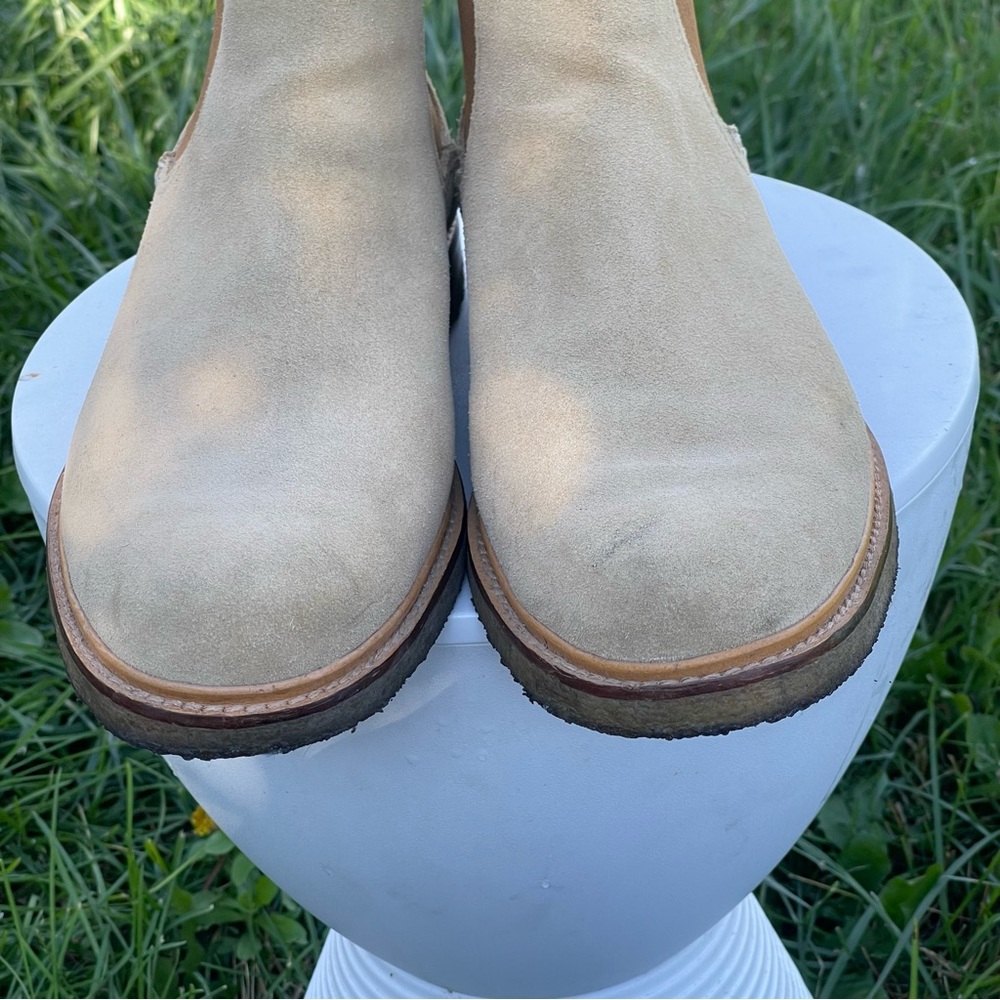 Sperry Gold Cup Boots Mens Size 10.5 Tan Brown Suede Crepe Soles Chukka Slip On - Picture 4 of 13